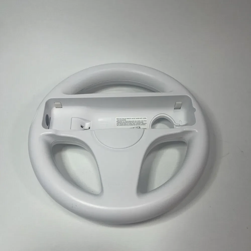 Official OEM Nintendo Wii Mario Kart Steering Wheel Controller White RVL-024